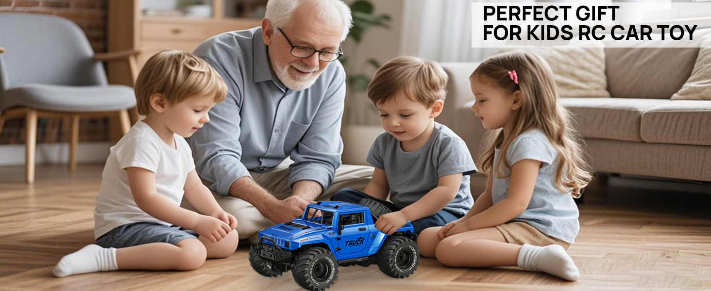 Амфібійний радіокерований позашляховик 1:16, водонепроникний Monster Truck з рюкзаком, світлодіодами та поворотом на 360°