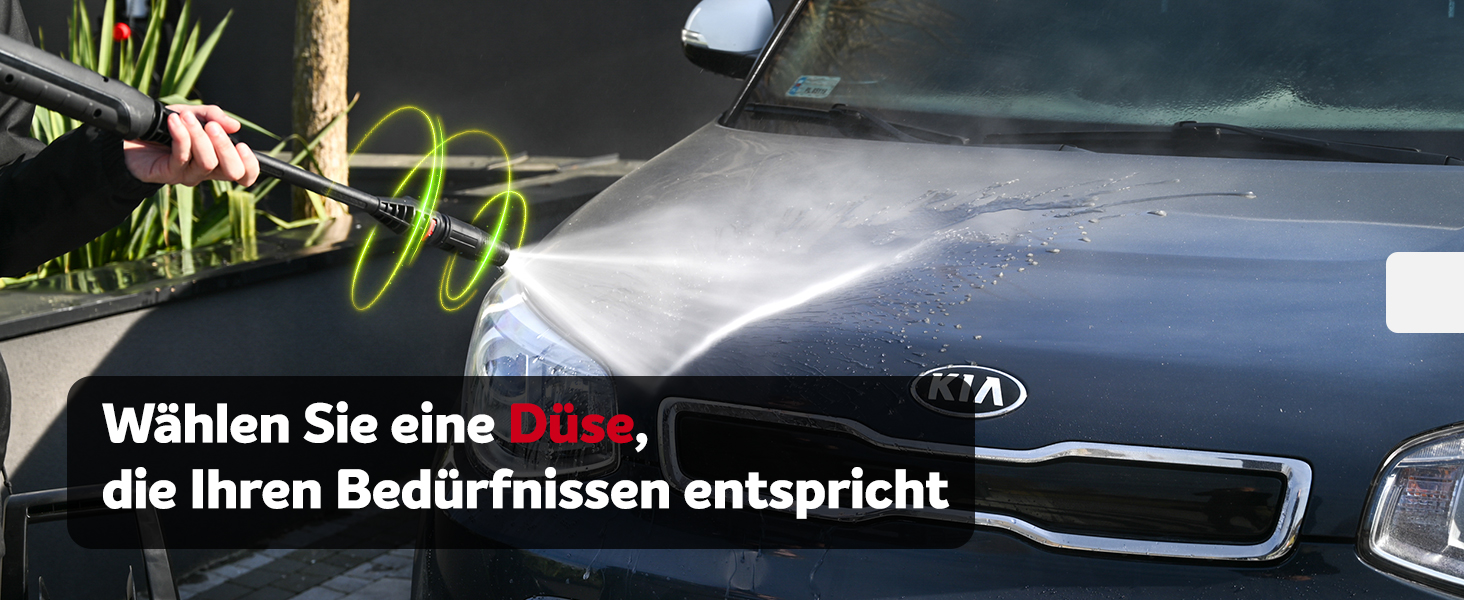 Високотискний мийник Lehmann з алюмінієвим насосом, 240 бар, 480 л/год, 2200 Вт, шланг 10м, компактний очисник площ (Missouri)