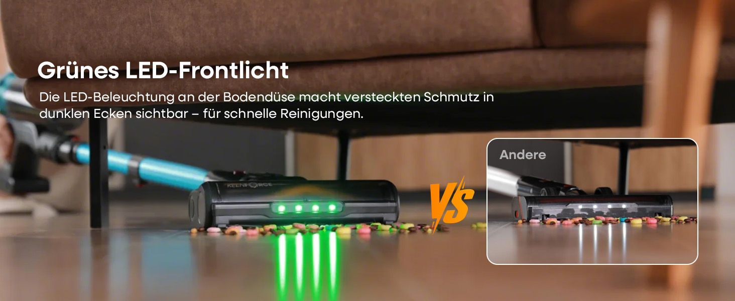 Акумуляторний пилосос ElecKeys K10 50000Pa/580W 70хв, бездротовий з LED дисплеєм, 1.8л, анти-заплутування, для шерсті тварин, килимів, підлоги, авто, синій