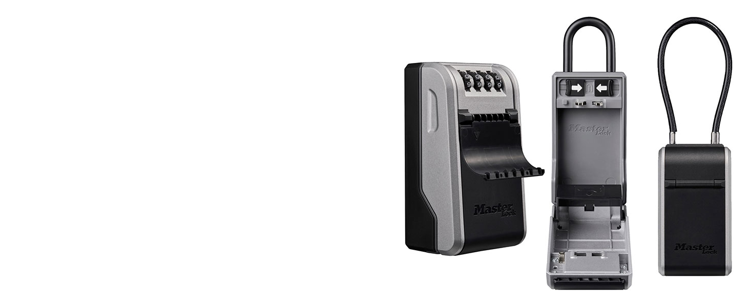 Кейс-сейф для ключів Master Lock Medium з настінним кріпленням для вулиці, металевий захисний бокс (11.9 x 8.5 x 3.6 см)