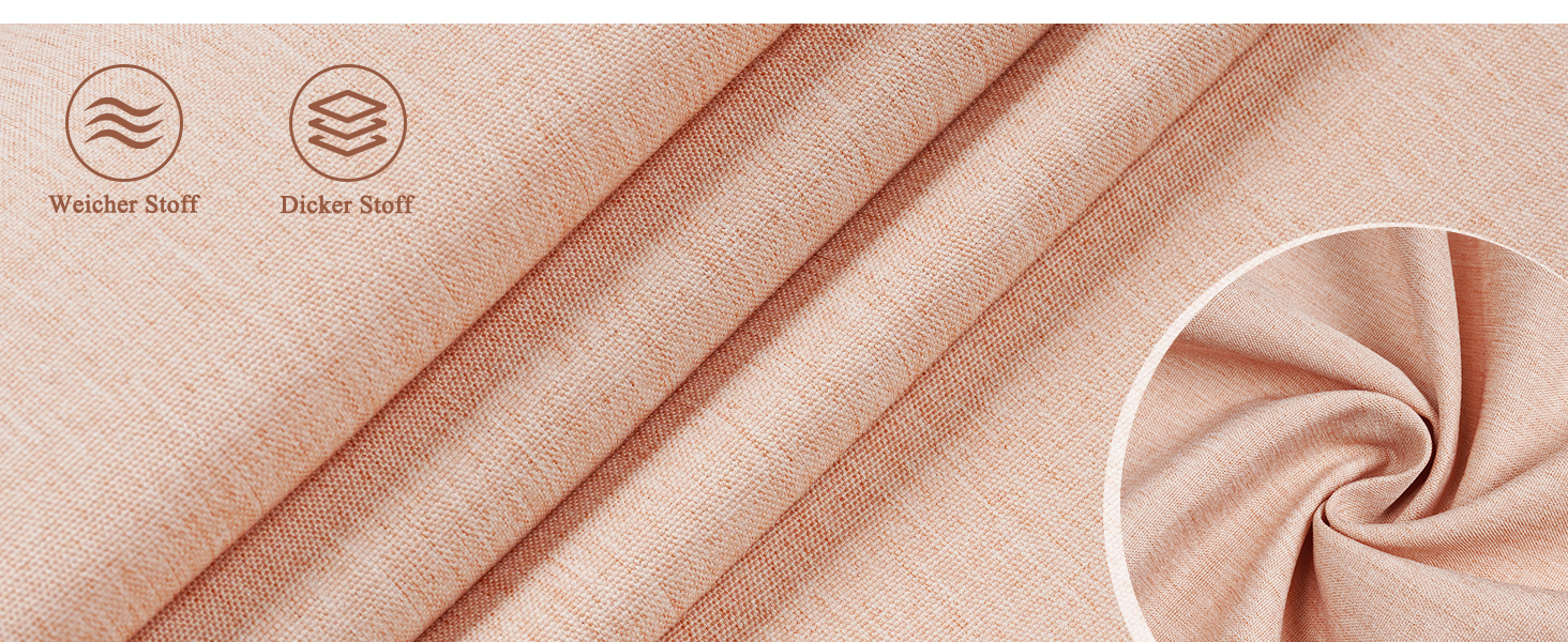 Шторка для душу EurCross з льону, текстурована, 180x220 см, текстиль, водонепроникна, з 12 колечками, рожева, для готелю, антигрибкова, миється