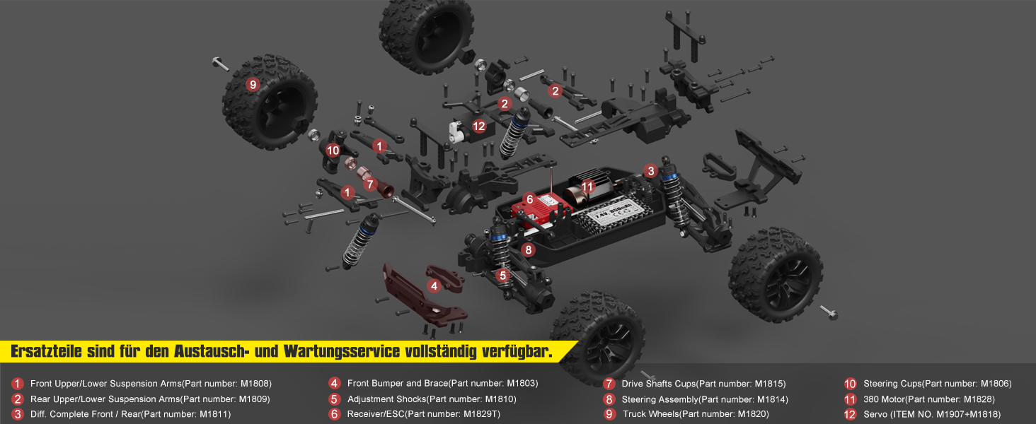 Радіокерований баггі HAIBOXING 1/18 4WD 36 км/год, позашляховик для дітей та дорослих, 2.4Ghz