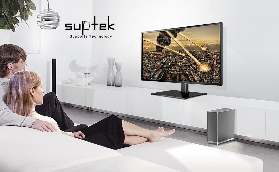 Підставка для телевізора Suptek, поворотна, для екранів LED/OLED, 26-55 дюймів, до 50 кг, VESA 400x400 мм, TS202
