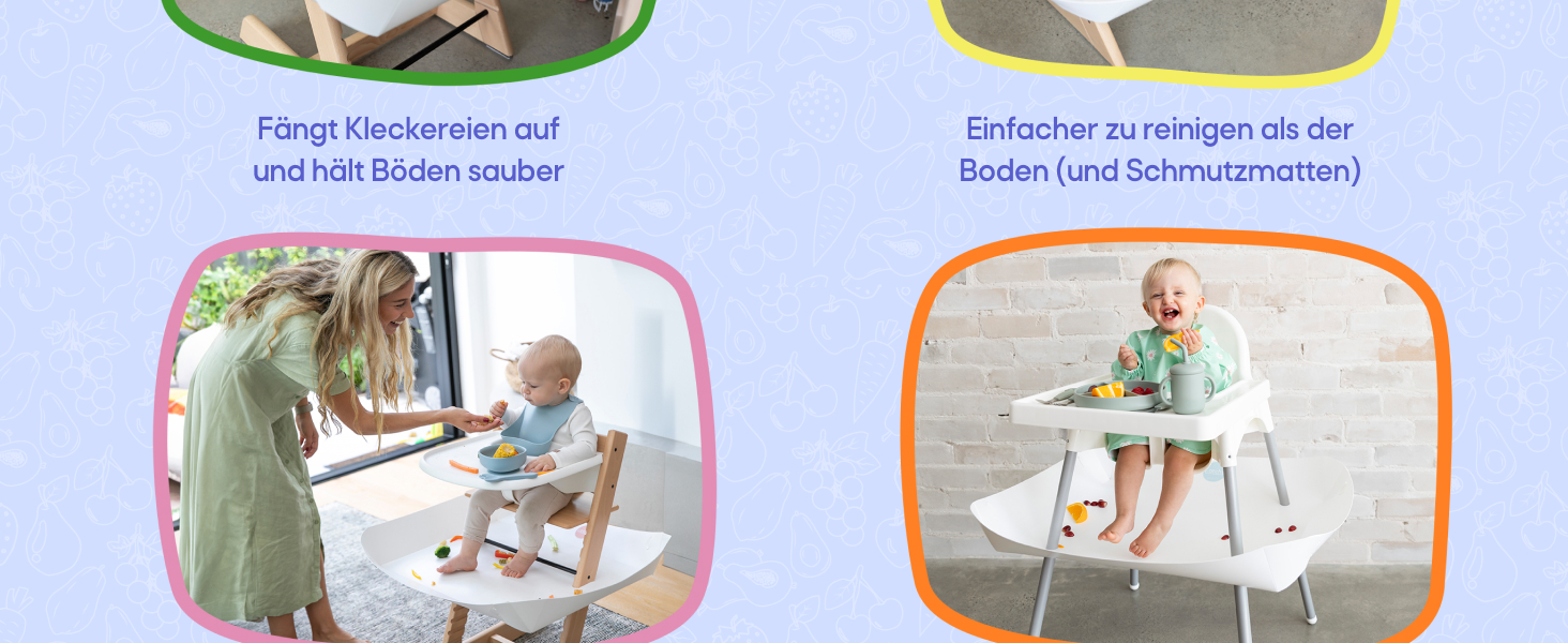 Акуратна миска-підставка для Stokke Tripp Trapp - захист від крихт та розливів, білий колір