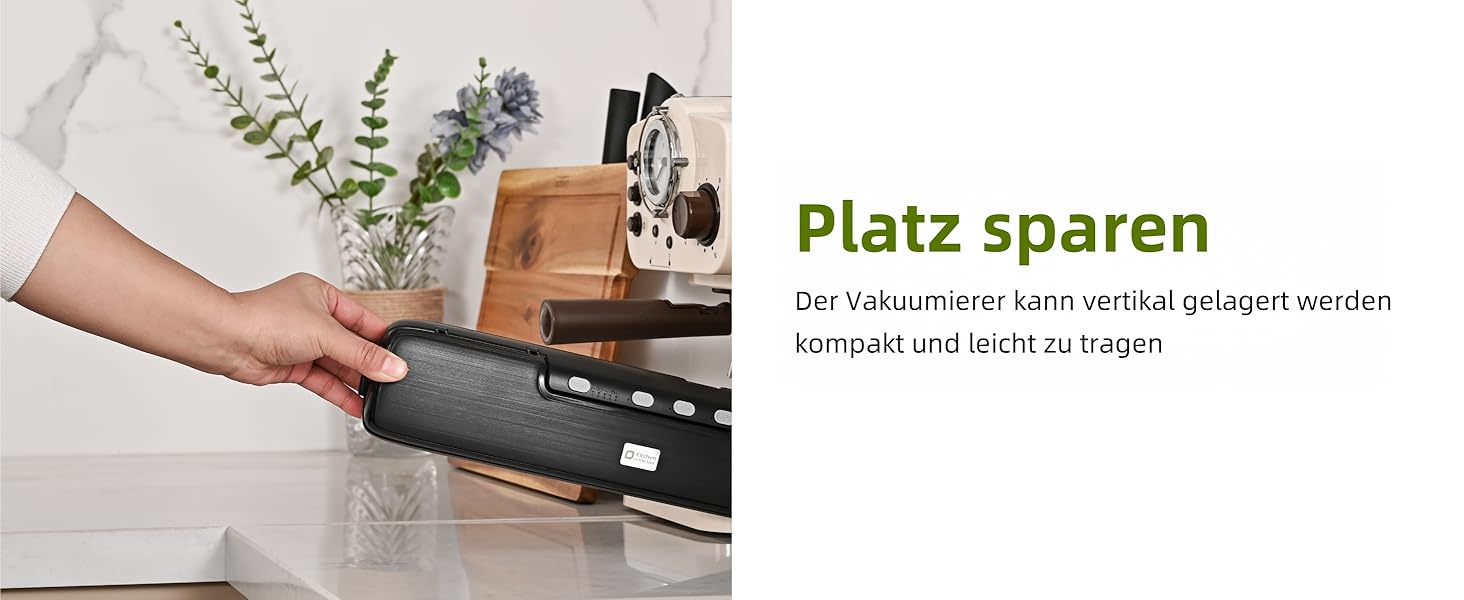 Вакууматор для продуктів 5-в-1 Kitchen in the box – автоматичний вакуумний пакувальник з режимами вологого та сухого запечатування, ширина шва 5 мм, комплект з 15 пакетами та шлангом