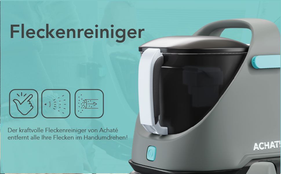 Вашорка для килимів та м'яких меблів - Fleckenreiniger 650W, 1.4L, сірий/блакитний