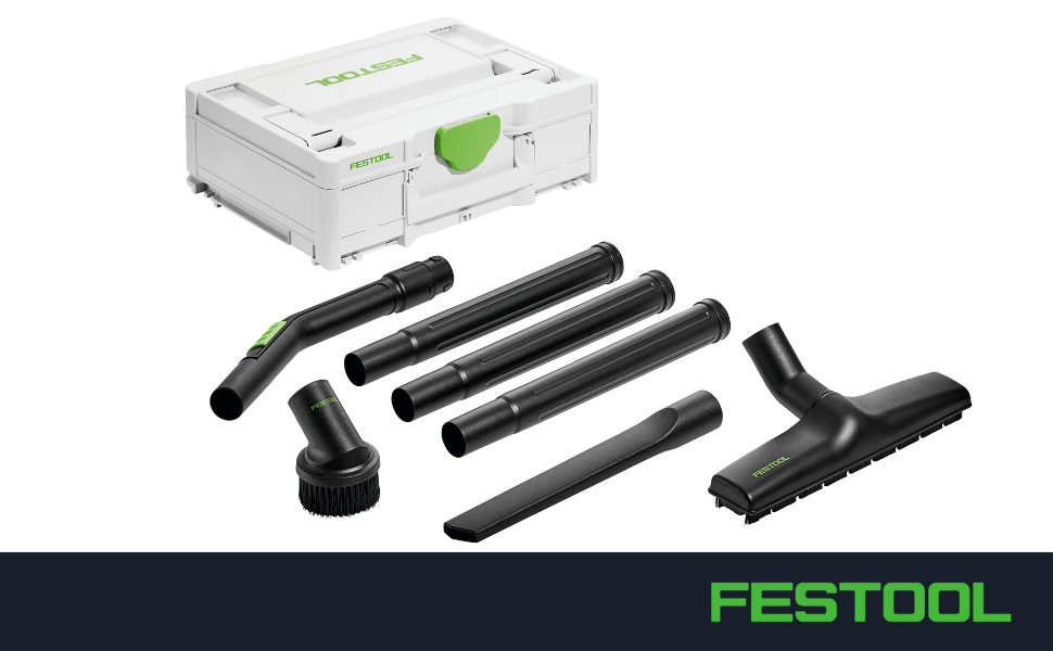 Стандартний набір для чищення Festool RS-ST D 27/36-Plus (зігнутий з ручною трубою, насадка для підлоги, подовжувальні трубки, щілинна насадка, щітка для всмоктування), в Systainer