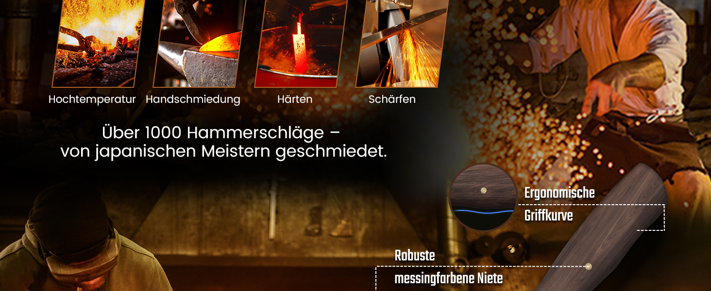 Кухонний ніж Purple Dragon: професійний шеф-ніж з ручкою з рожевого дерева | Для м'яса, риби та овочів