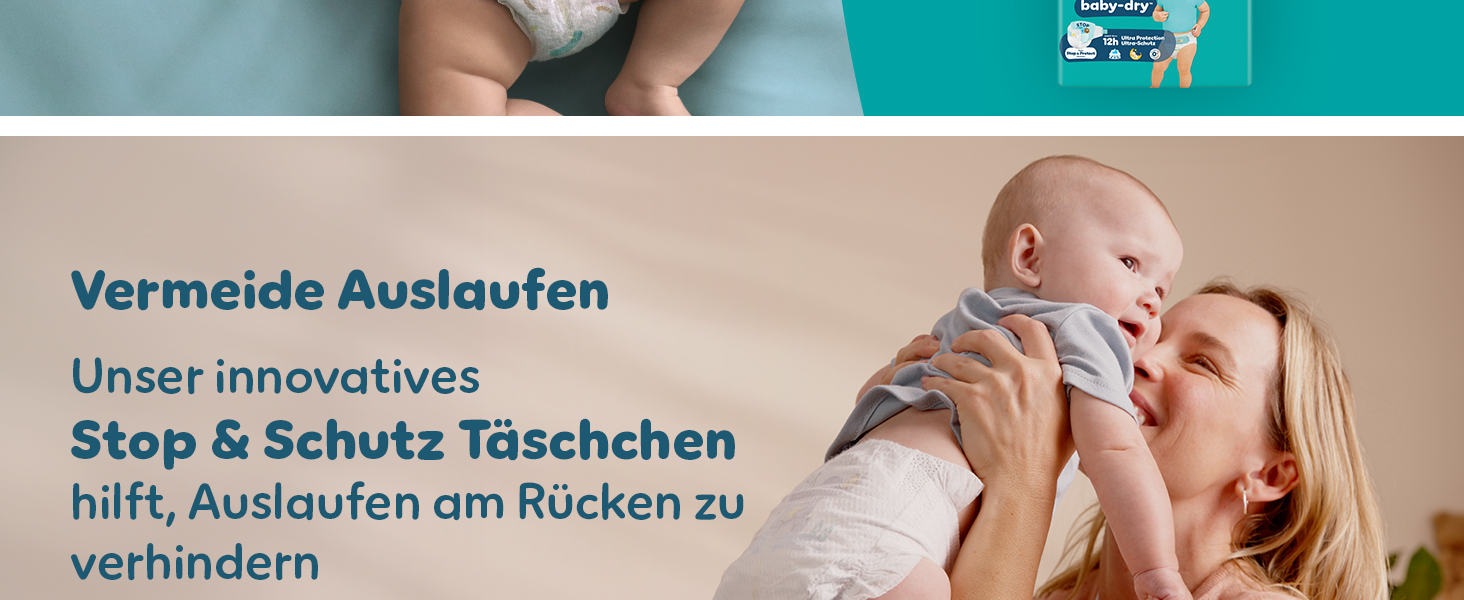 Підгузки Pampers Baby-Dry розмір 4 (9-14 кг), 204 шт, maxi-упаковка для максимального захисту від протікань