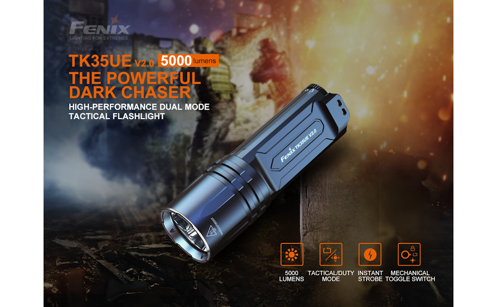 Прожектор Fenix TK35 UE V2.0 5000lm 18650