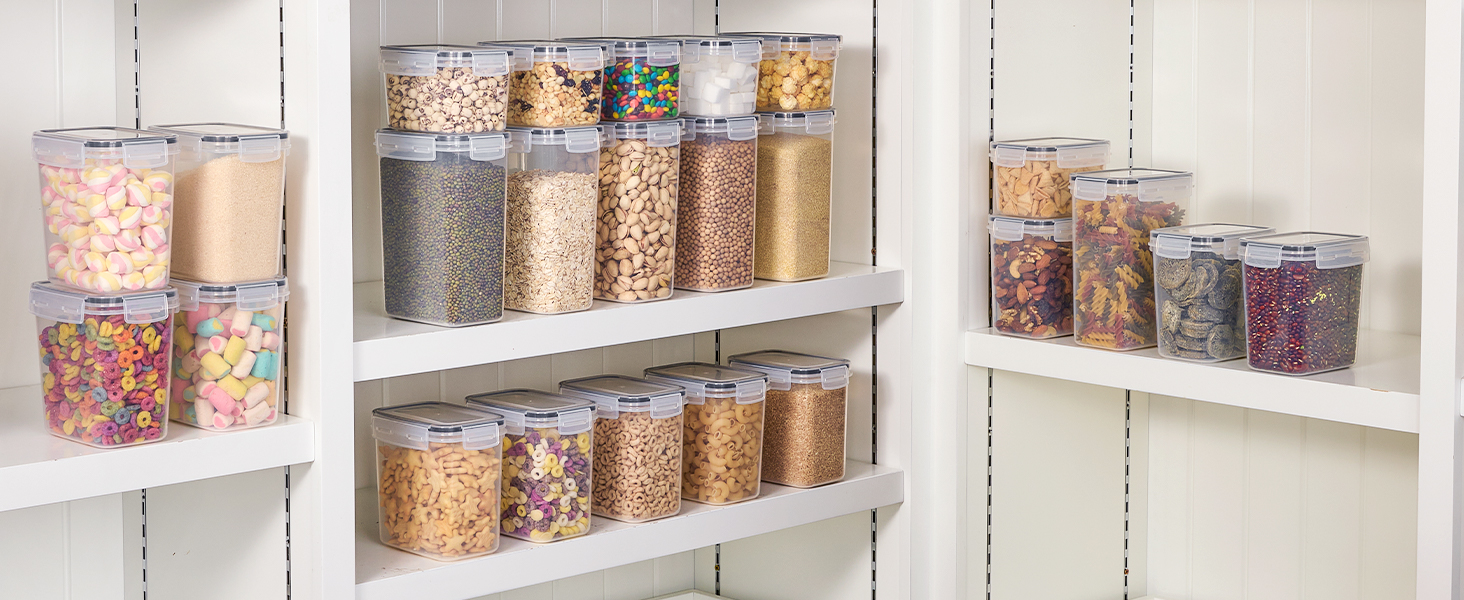 Набір контейнерів для зберігання Vtopmart з кришкою, 32 шт. - герметичні, BPA-free, для борошна, цукру, круп, з ручкою та етикетками