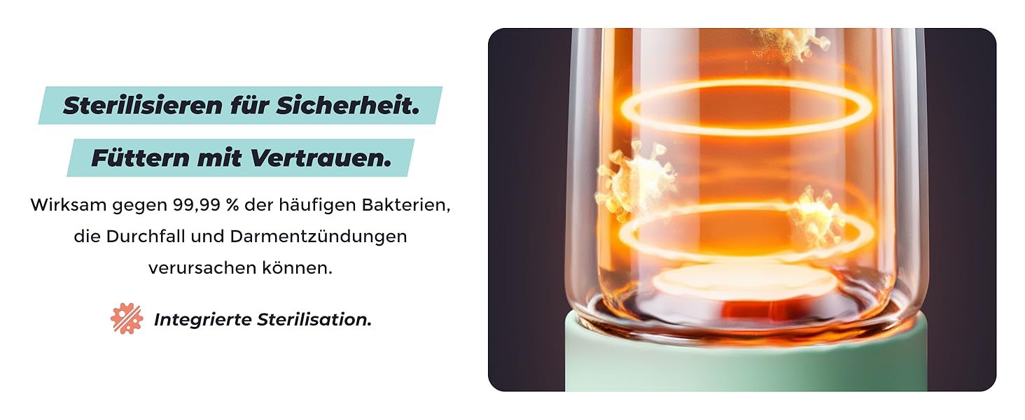 Портативний підігрівач для пляшечок Wemoh з самоочищенням, точним контролем температури, 450 мл та швидким нагрівом 100W для дитячого харчування та води