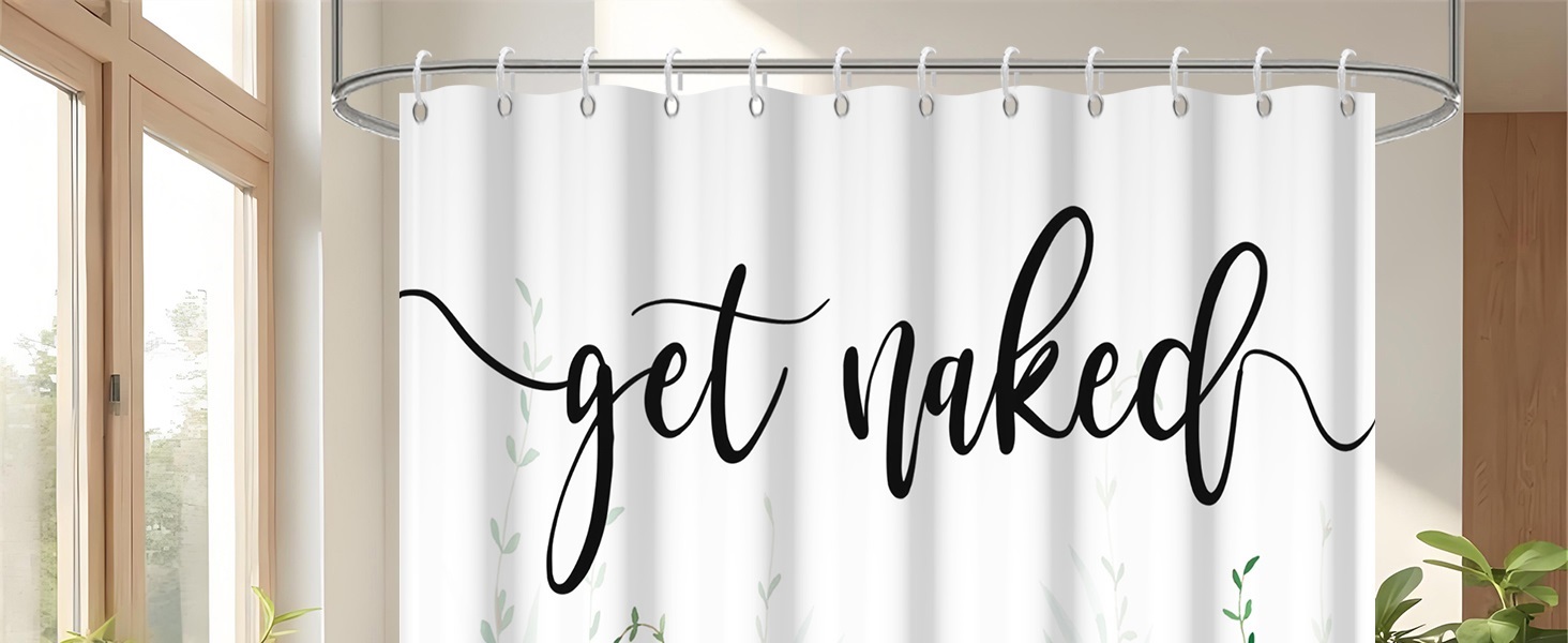 Шторка для душу 180x220 см, антигрибкова, з тропічним дизайном (зелені пальмові листя, евкаліпт, гриби), водонепроникна, з поліестеру, придатна для прання, для ванної кімнати, з 12 гачками