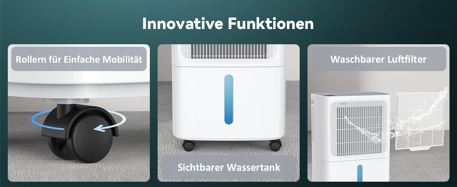 Електричний осушувач повітря Leenon 16L для підвалу, квартири, ванної кімнати. Тиха робота 36dB, режим сну, таймер 24H, сушка білизни, автоматичний перезапуск, 35м²