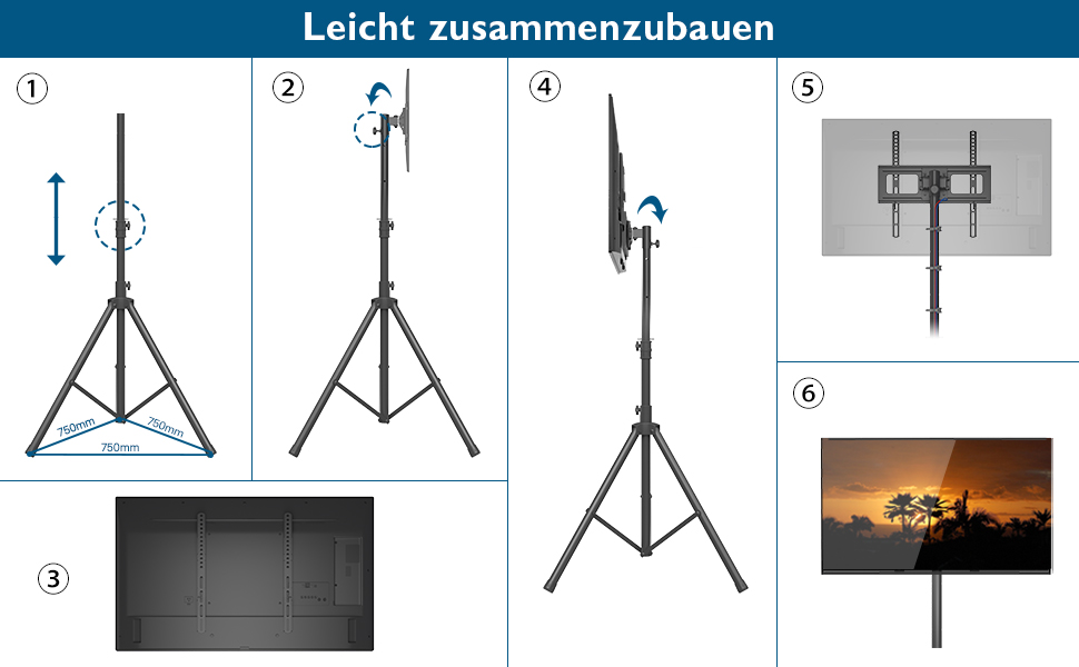 Підставка для телевізора BONTEC: поворотна, нахилена, регульована по висоті, для LCD, LED, OLED, Plasma, Curved телевізорів 32-60 дюймів, до 45 кг, VESA 400x400 мм