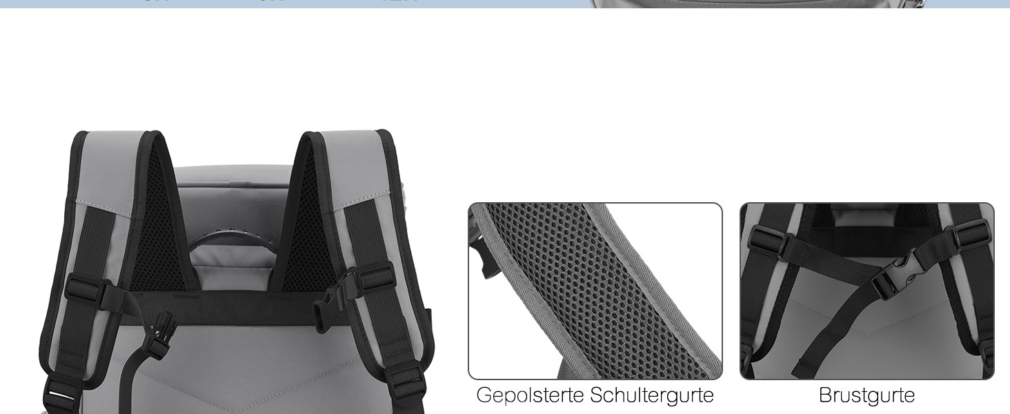 Рюкзак-холодильник 30L, водовідштовхуючий, для пікніків, пляжу, кемпінгу, відпочинку на природі (зелений/сірий)