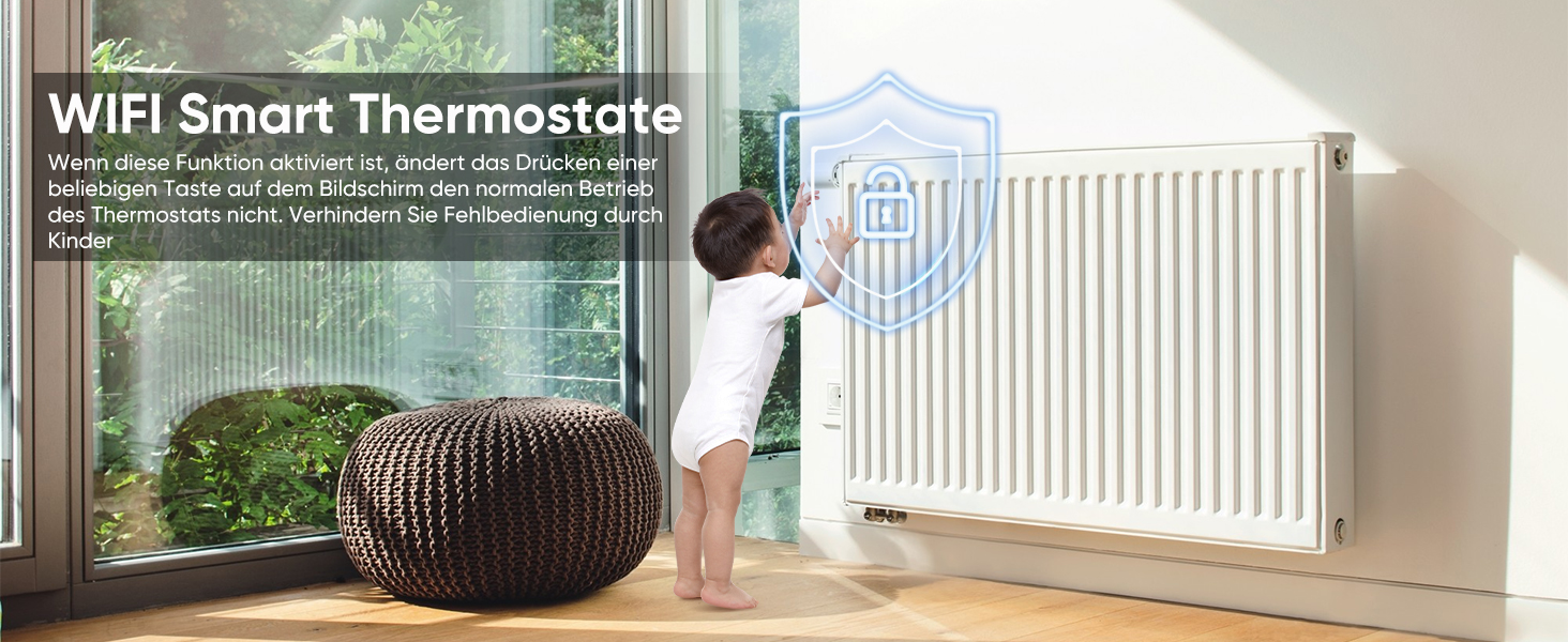 Розумний термостат для радіатора Salcar WiFi, сумісний з Alexa та Google Home, програмований, Tuya Smart, без шлюзу