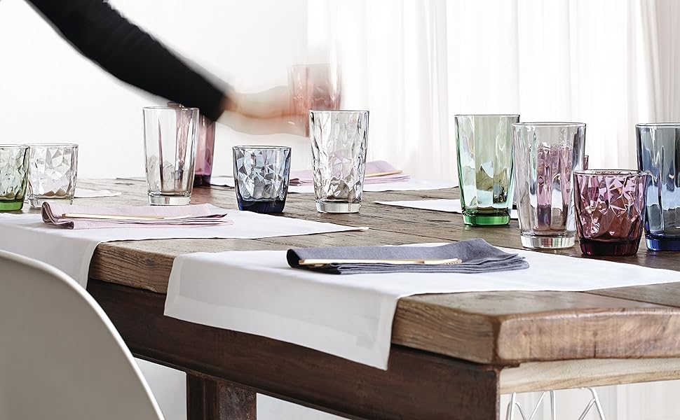 Бокали для лонгдрінку Bormioli Rocco Diamond Ocean Blue 470 мл, 6 шт. блакитні скляні