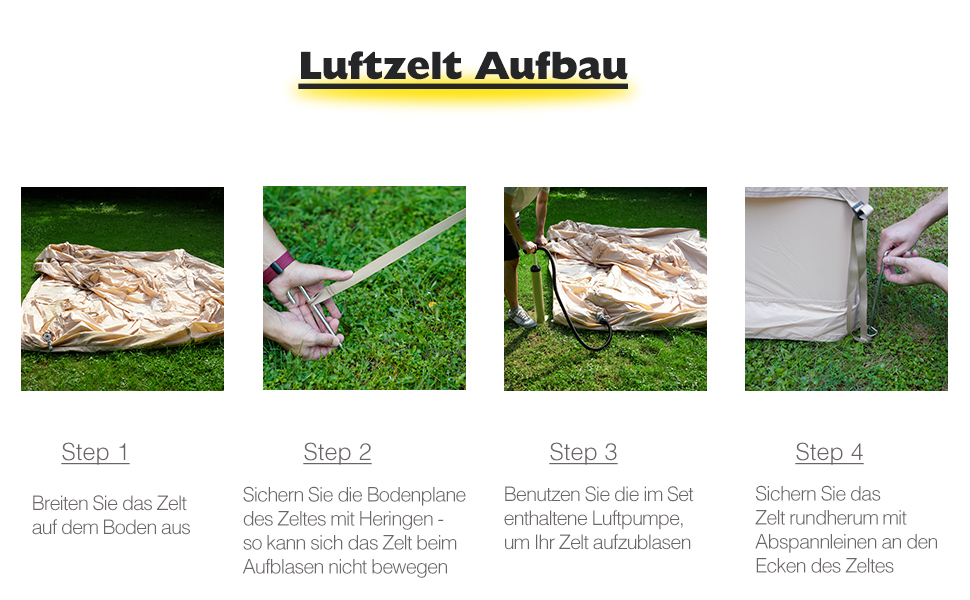 Надувний кемпінговий намет з димоходом та вікном, для 2-10 осіб з насосом, з водонепроникної тканини Oxford, швидке встановлення (4-8 осіб, велике вікно)