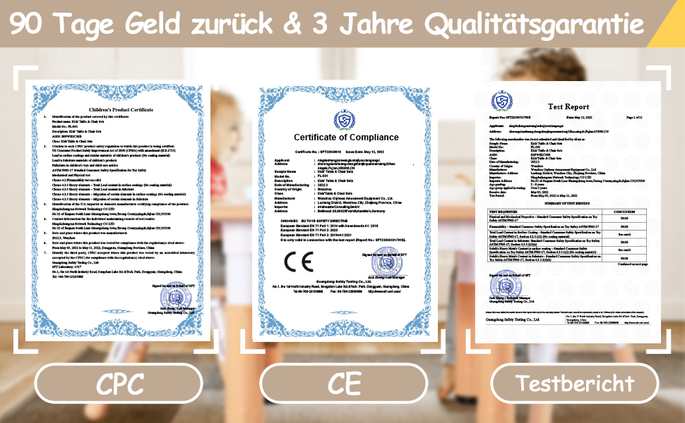 Дитячий стіл та стільці FUNLIO, регульовані по висоті, для дітей 3-8 років, миючий стіл, для класу/дитсадка/дому, сертифікований CPC (3 шт.) - сірий, 59.7 см x 59.7 см