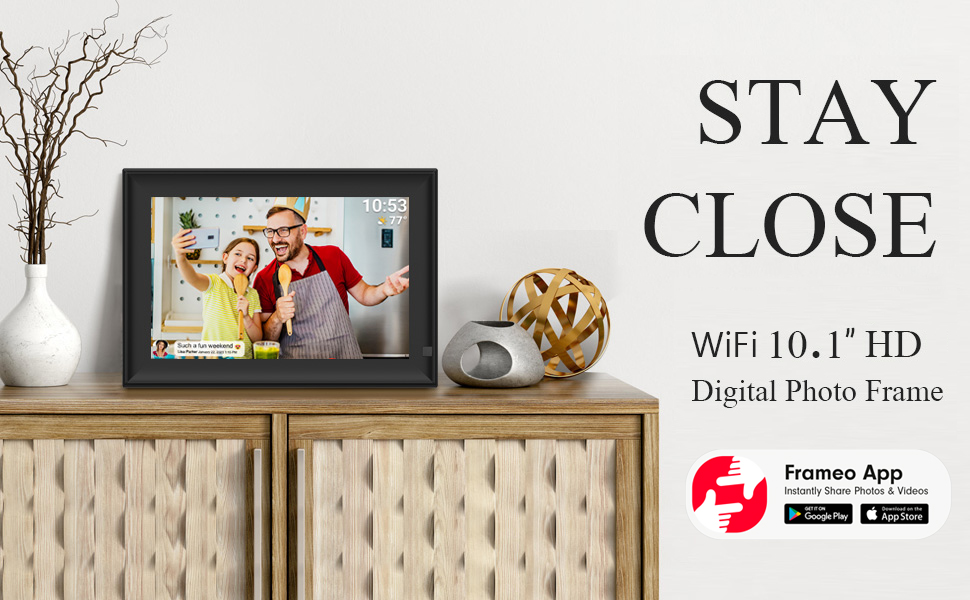 Цифровий фоторамка з Wi-Fi, 10.1 дюйма, сенсорний екран, 32GB, автоповорот, Frameo WiFi 02