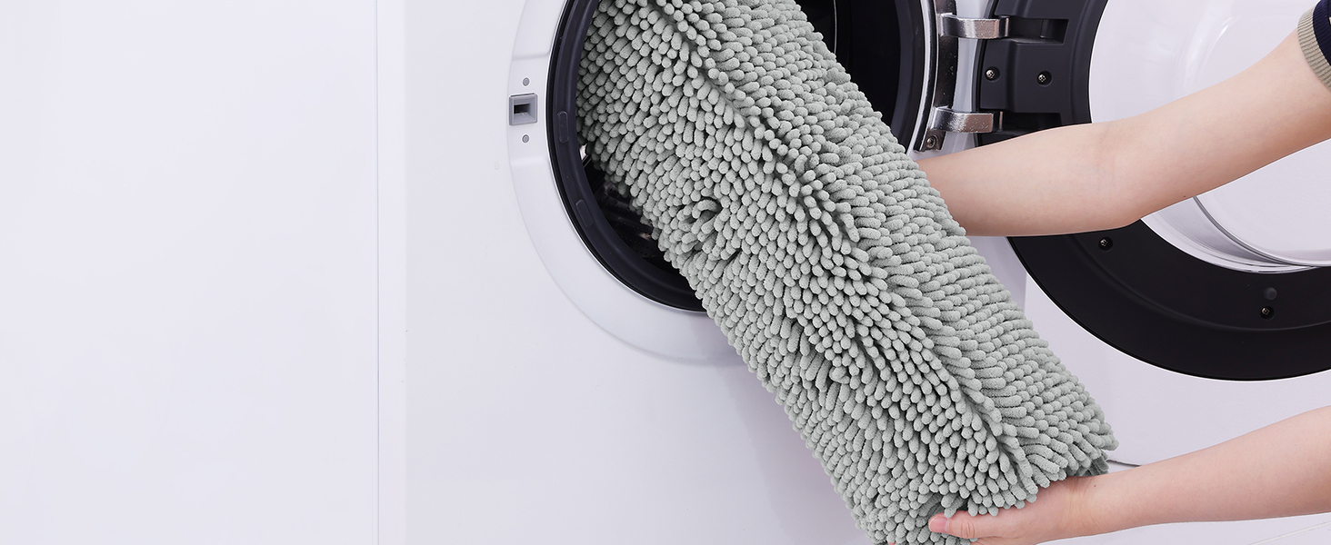 Килимок для ванної кімнати Homaxy з антиковзким покриттям, мікрофібра, 60 x 120 см, світло-сірий