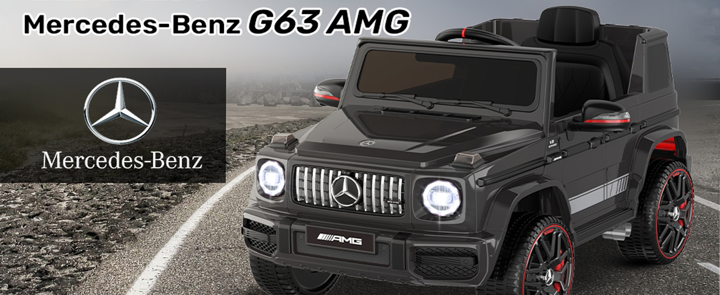 Дитячий електромобіль Mercedes G63 AMG 12V з пультом керування LALAHO