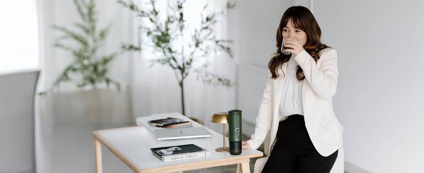 Портативна кавомашина OutIn Nano: для кави з мелених зерен та NS-капсул, USB-C, сірий Space Grey