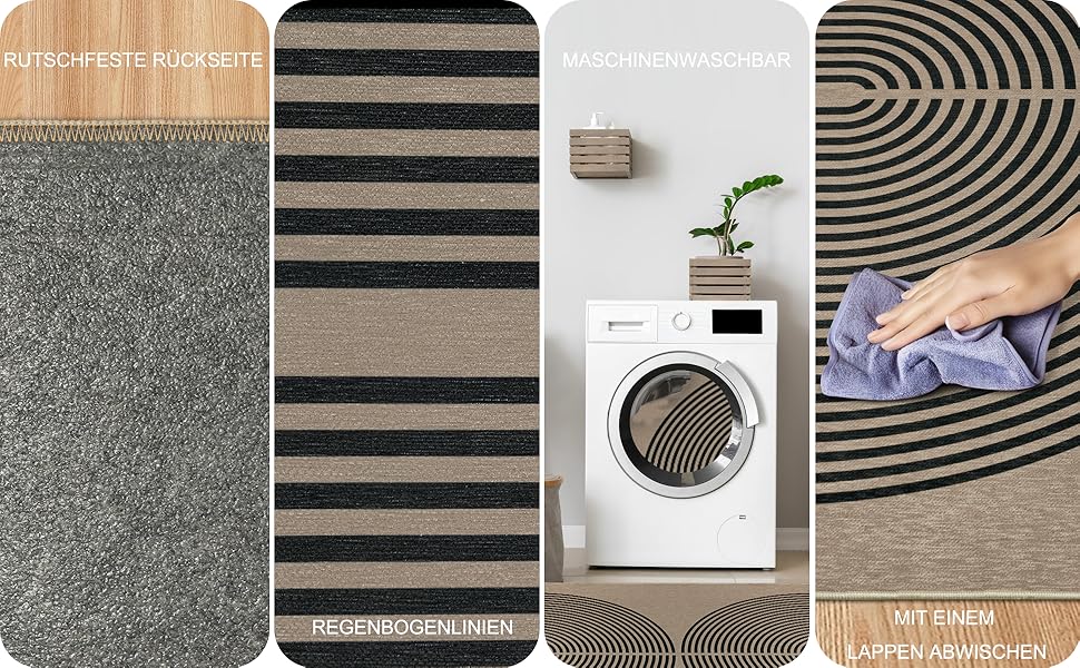 Килимок під офісний стілець Regenbogen для килима, ковроліну, паркету, 90x120 см (Чорний)