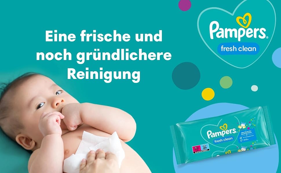 Вологі серветки для дітей Pampers Fresh Clean, 12 пачок по 52 шт (624 шт)