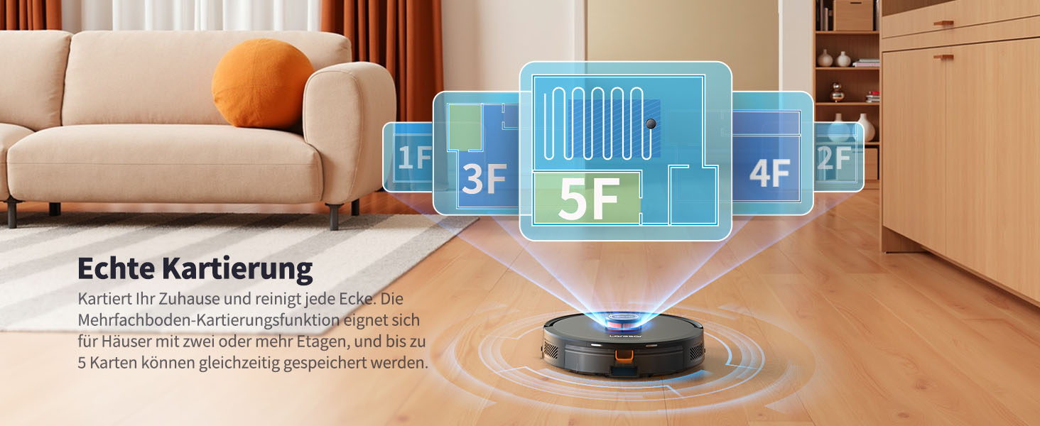 Робот-пилосос Airzeen Q10 Pro S з вологою, LiDAR-навігація, 5000Pa, для тварин, чорний