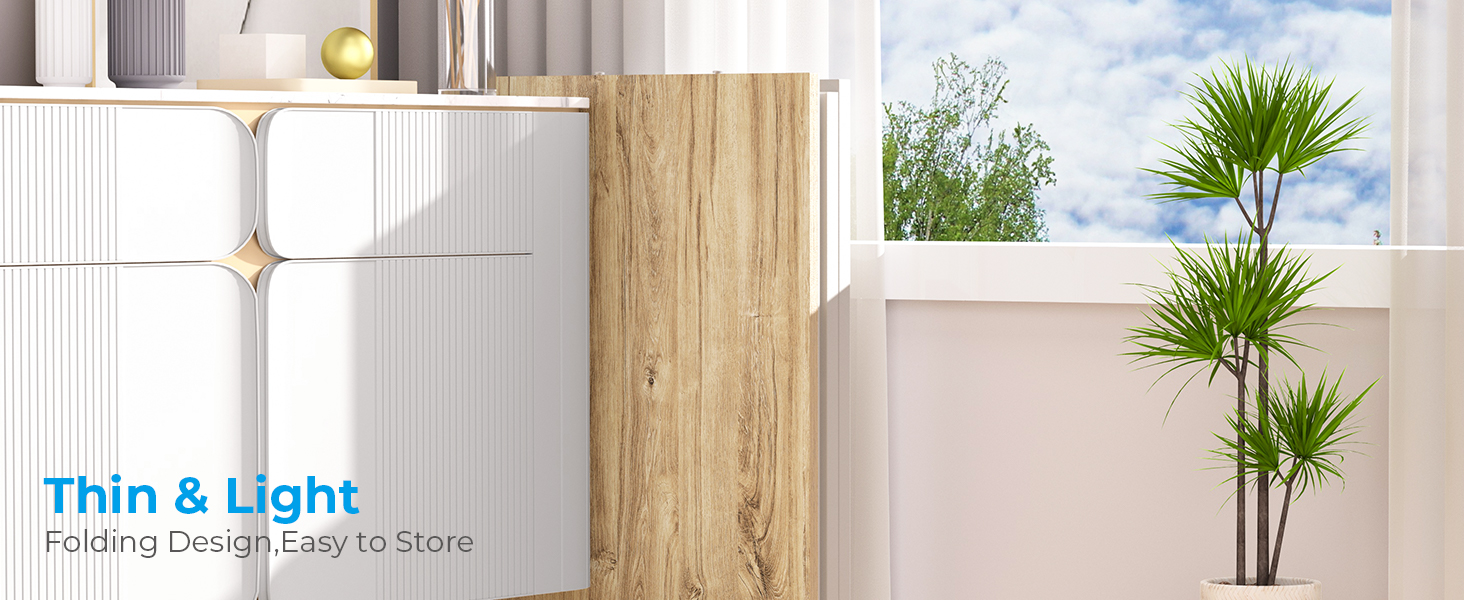 Зручний складаний стіл GreenForest 80 x 48 см, бежевий колір. Без монтажу, для дому та офісу