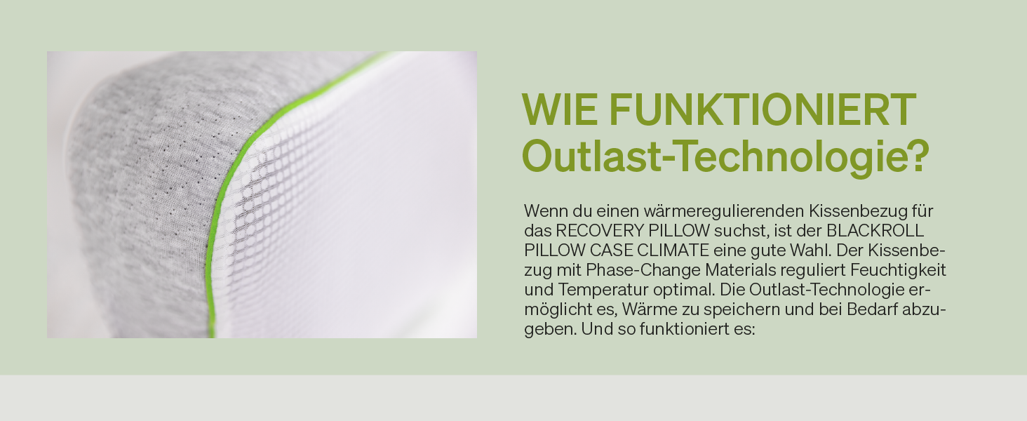 BLACKROLL® Recovery Pillow Set Jersey Anthrazit: ергономічна подушка для шиї та голови з Memory Foam (з додатковим чохлом), Made in Germany