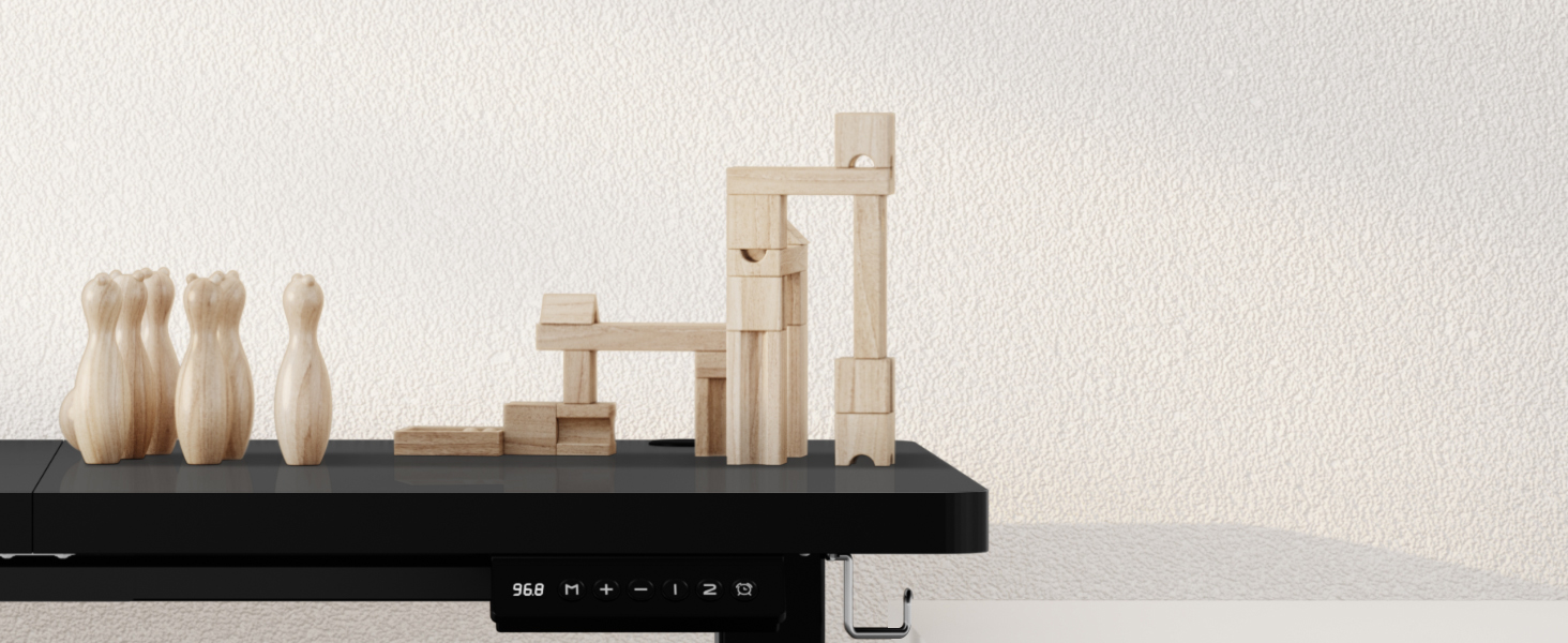 Регульований стіл JUMMICO з USB-портом для зарядки, електричний, 120 x 60 см (Чорний)