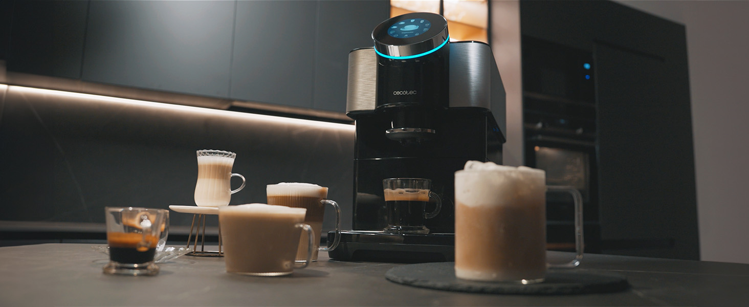 Кавомашина автоматична Cecotec Cremmaet Spin 1450W з TFT-дисплеєм, термоблоком, автоочищенням та місткістю для зерен 290г