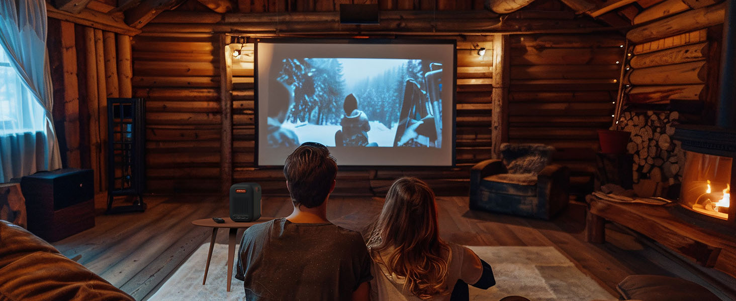 WEMAX Mini проєктор: 4K, 1080p, Smart, Dolby Audio, WiFi, Bluetooth. Підтримка Netflix та Google TV для дому та на вулицю