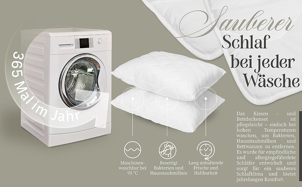 Комплект постільної білизни Fam' Home 200x200 см та 2 подушки 80x80 см – комплект для 2 осіб, антиалергенний, мікрофібра, Oeko-Tex® сертифікат, машинне прання