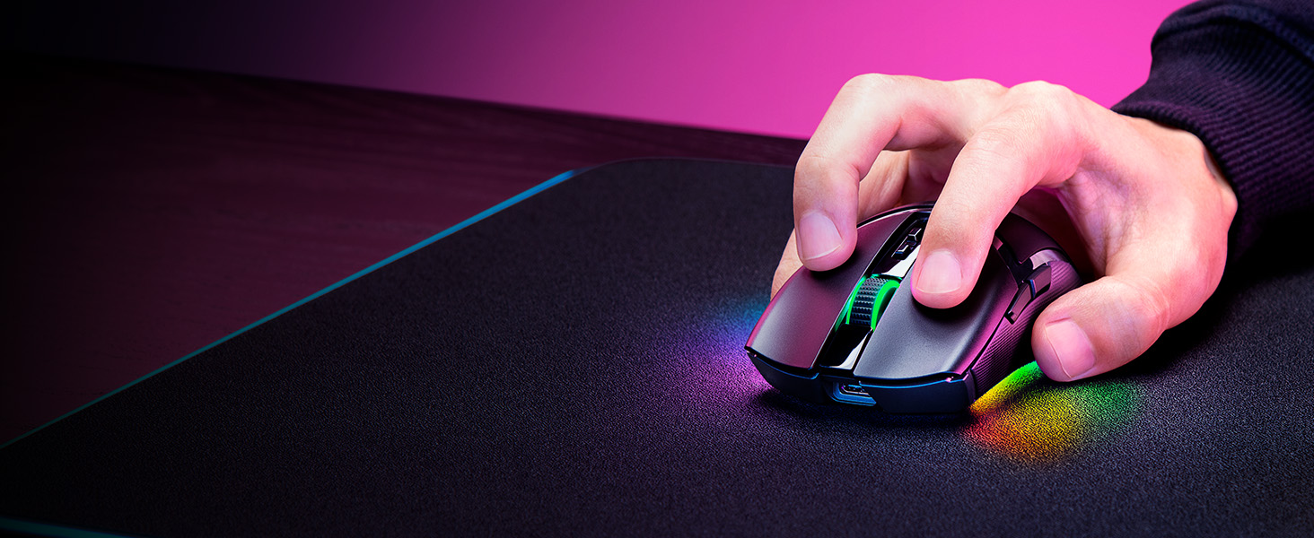 Ігрова миша Razer Cobra (дротова), легка (57 г), оптичні перемикачі 3-го покоління, RGB-підсвітка Chroma, чорна
