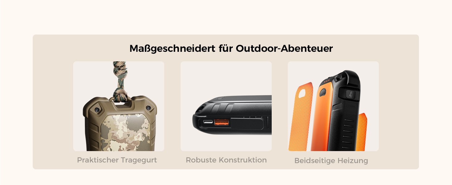 Електричний грієчка OCOOPA UT4 Extreme, 10000 mAh, USB Powerbank, ліхтарик, IP56, чорний