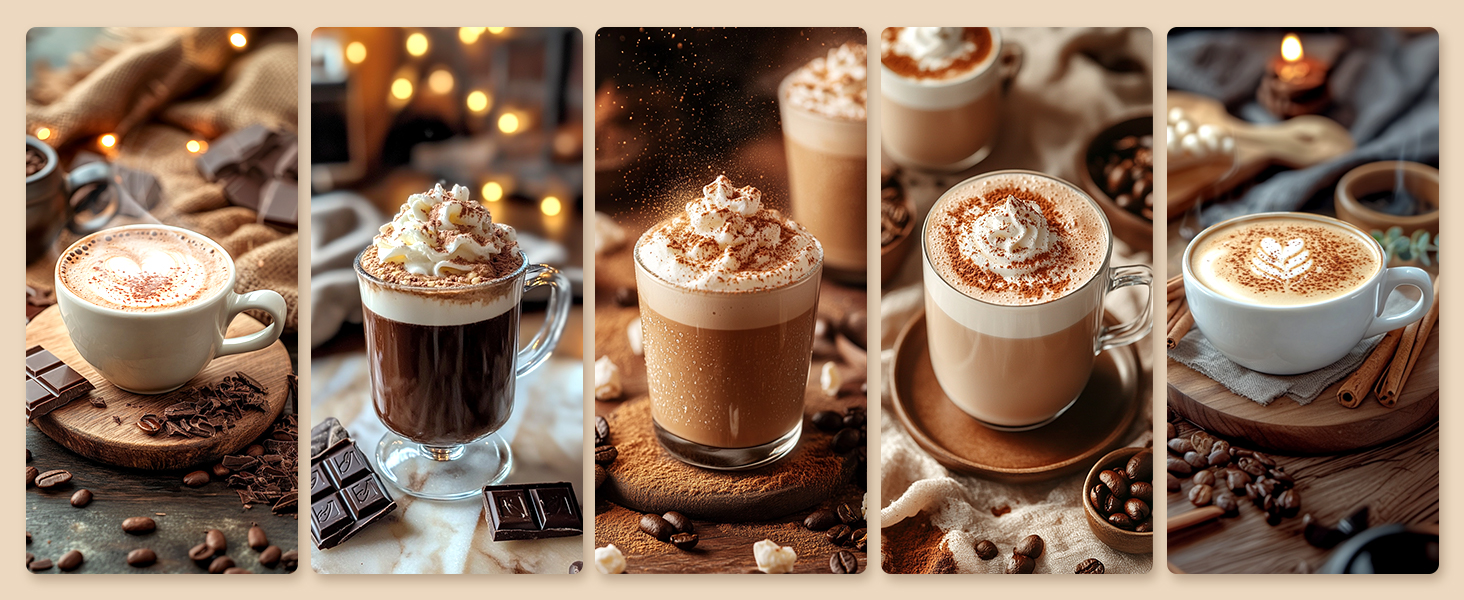 Електричний спінювач молока 5-в-1 600W з антипригарним покриттям. Підходить для приготування гарячого та холодного молочного пін, какао, лате, капучино. Чорний.