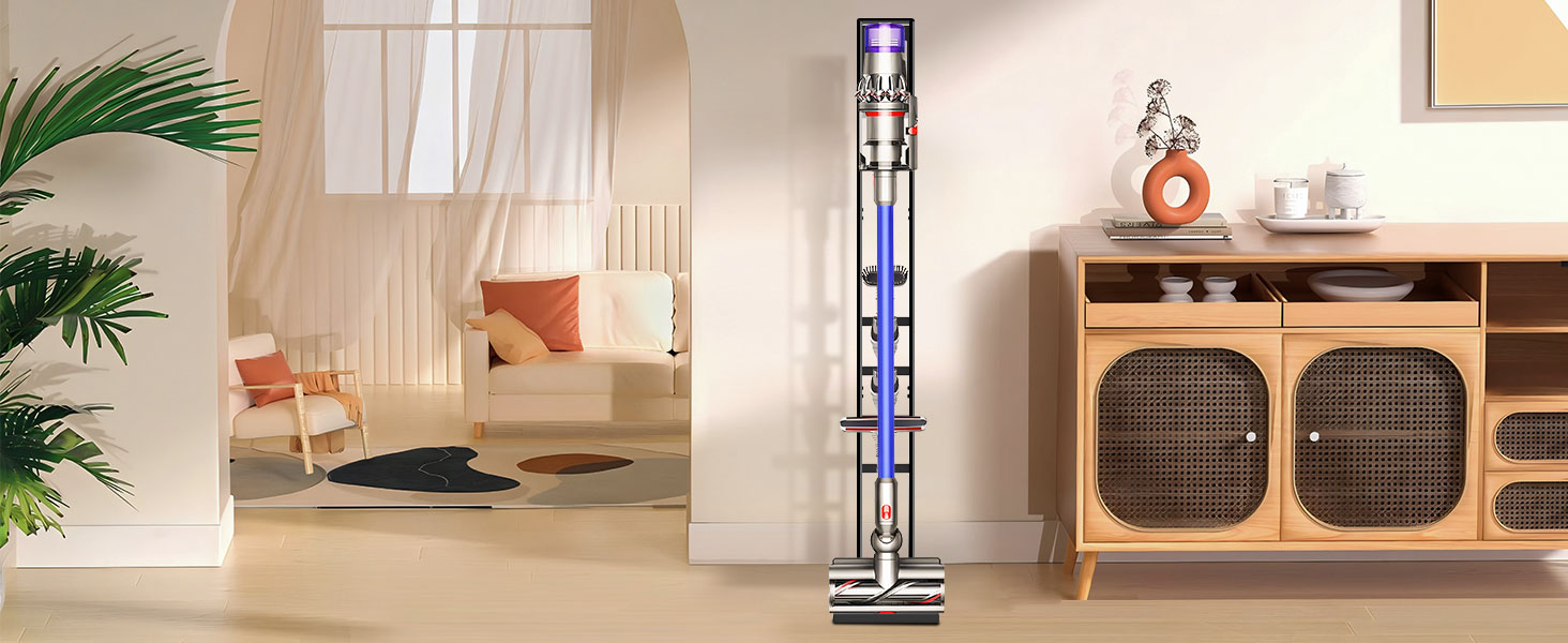 Підставка для пилососа OUTBROS для Dyson Gen5-V6, підлогова підставка та тримач для ручного пилососа, чорна