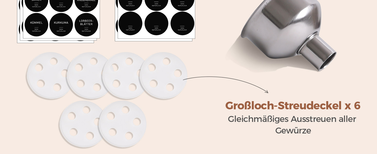 Набір баночок для спецій ComSaf 24 шт. по 120 мл з мітками, бамбуковими кришками та нержавіючим сталевим воронкою