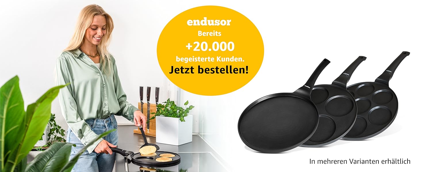 Крейпниця з індукційним дном 26 см з 3-шаровим антипригарним покриттям + лопатка та розподільник з буку (Німеччина) - для всіх типів плит (без PFOA та PFOS)