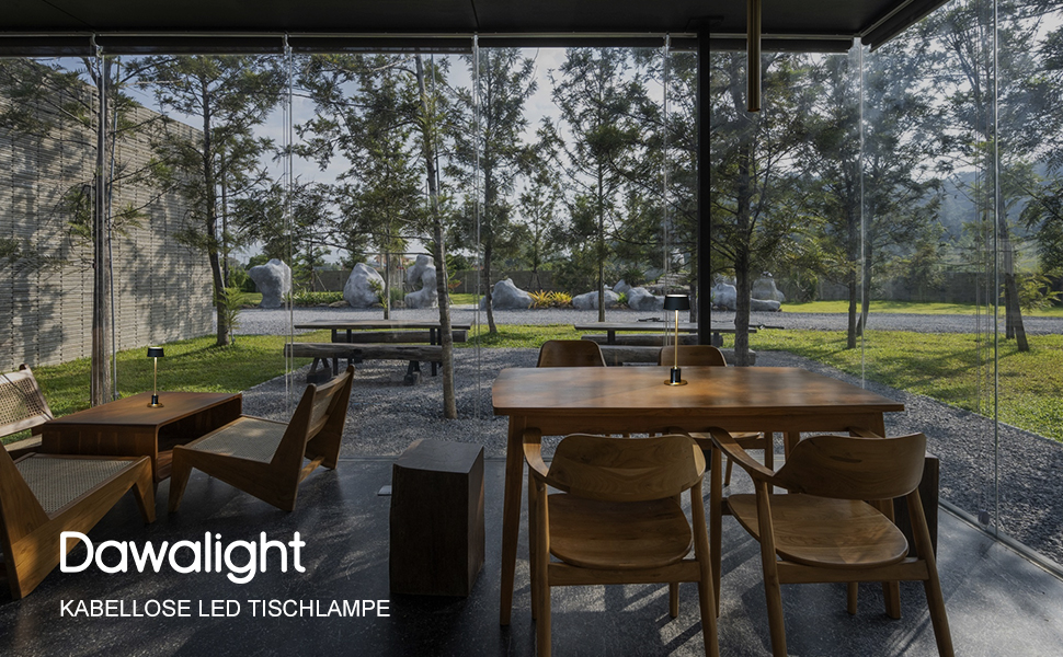 LED настільна лампа Dawalight бездротова з сенсорним вимикачем, 2400mAh, USB, для дому, спальні, ресторану, метал та мармур, чорний + золотий