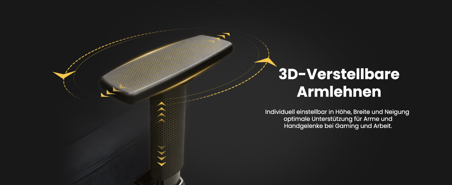 Ігрове крісло Gamer Sessel для геймерів, замша, 3D-підлокітники, з підніжкою та підтримкою попереку, до 220 кг, темно-сіре, XXL