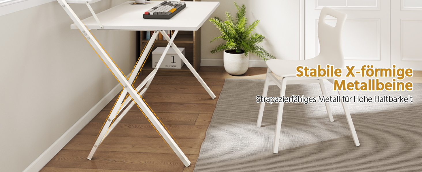 Зламуваний стіл Yaheetech 80 см, комп'ютерний стіл з полицею, двоступеневий робочий стіл з підставкою для монітора, стіл для ноутбука для домашнього офісу/маленьких кімнат/вітальні, білий, 80 см x 50 см, білий, 106.5x60.5x90 см