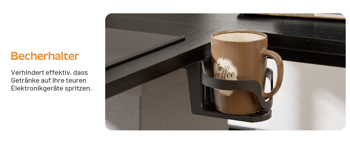 Кутовий стіл HLONONE з LED-підсвіткою та розетками, 110 x 80 см, з полицею, для комп'ютера, геймінгу, офісу, дому, білого (чорного) кольору