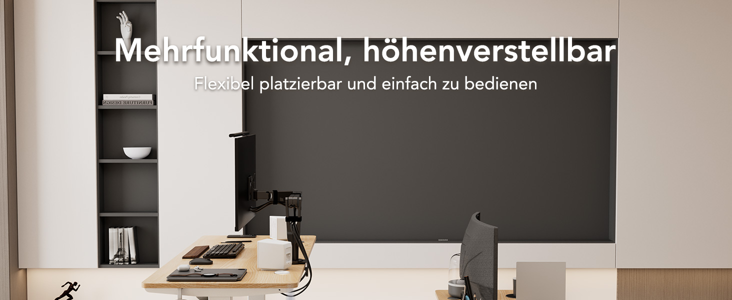 Регульований стіл 80x160 см, електричний з функціями пам'яті та захисту від зіткнень, висота 70–117 см, для офісу, дому та геймінгу (колір натурального дерева)