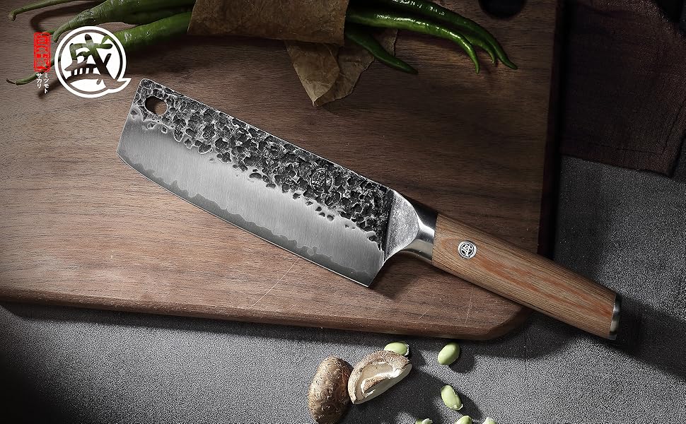 Японський ніж Santoku Mitsumoto Sakari 17 см, ручне ковальство, професійний (з ручкою Pakkawood)