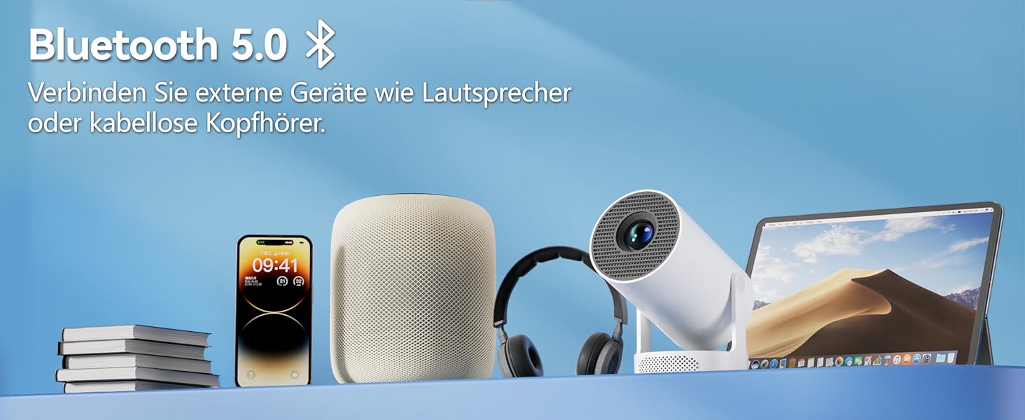 Інтелектуальний міні-проектор HY300 PRO HIFI: Android 11, 1080P FHD, 4K, 300 ANSI люмен, Wi-Fi 6, Bluetooth 5.0, для дому та кінотеатру